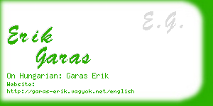 erik garas business card